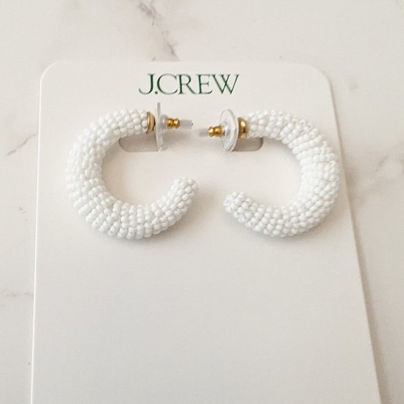 J. Crew Chunky Beaded Hoop Earrings - Picture 5 of 5